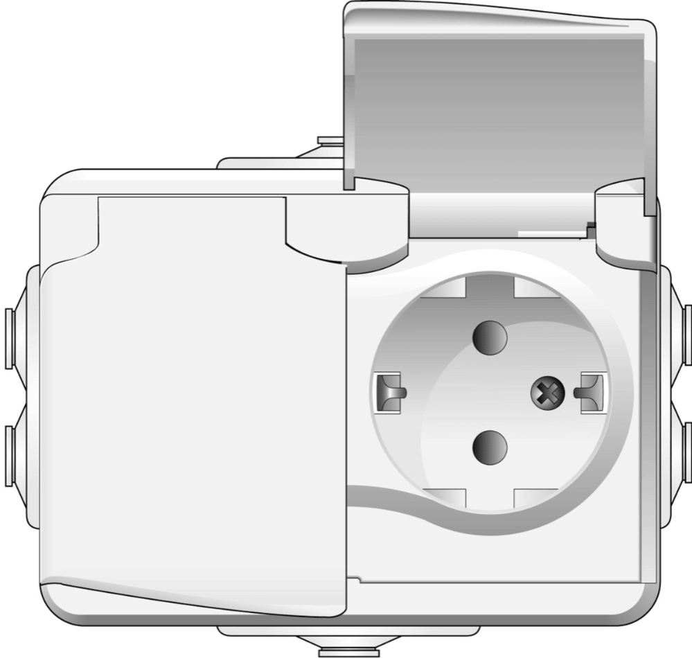 White socket outlet